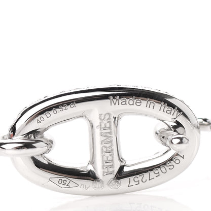 Hermes 18K White Gold Diamond PM Ronde Chaine d'Ancre Bracelet ST 4 of 5