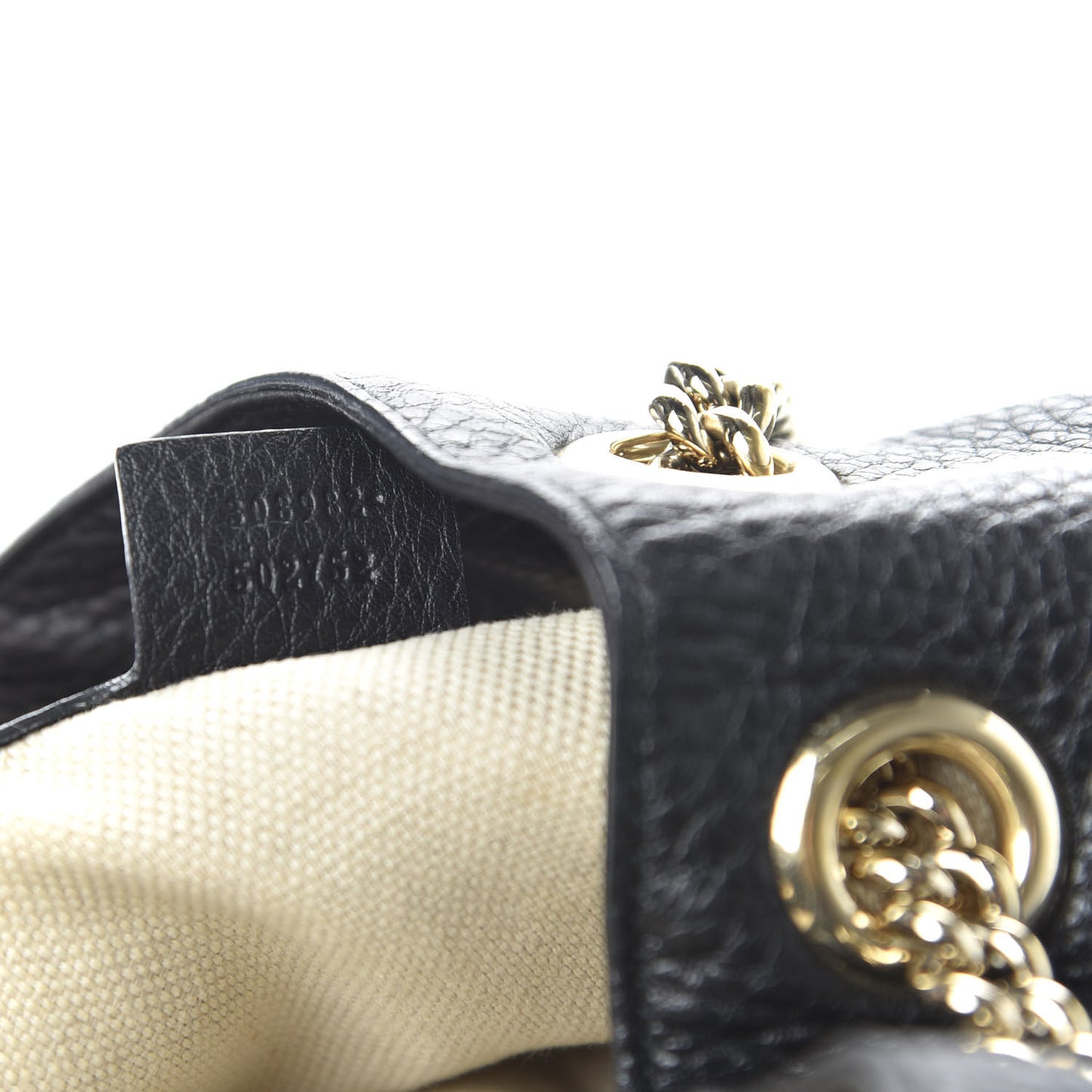 Pebbled Calfskin Medium Soho Chain Shoulder Bag Black