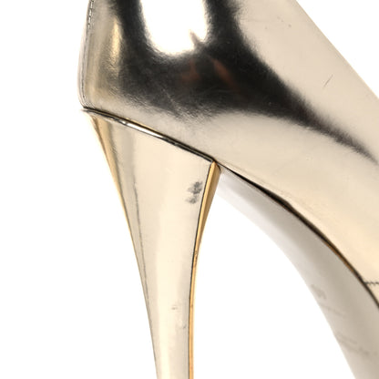 Saint Laurent Calfskin Clara Pumps 40 Gold 17 of 21