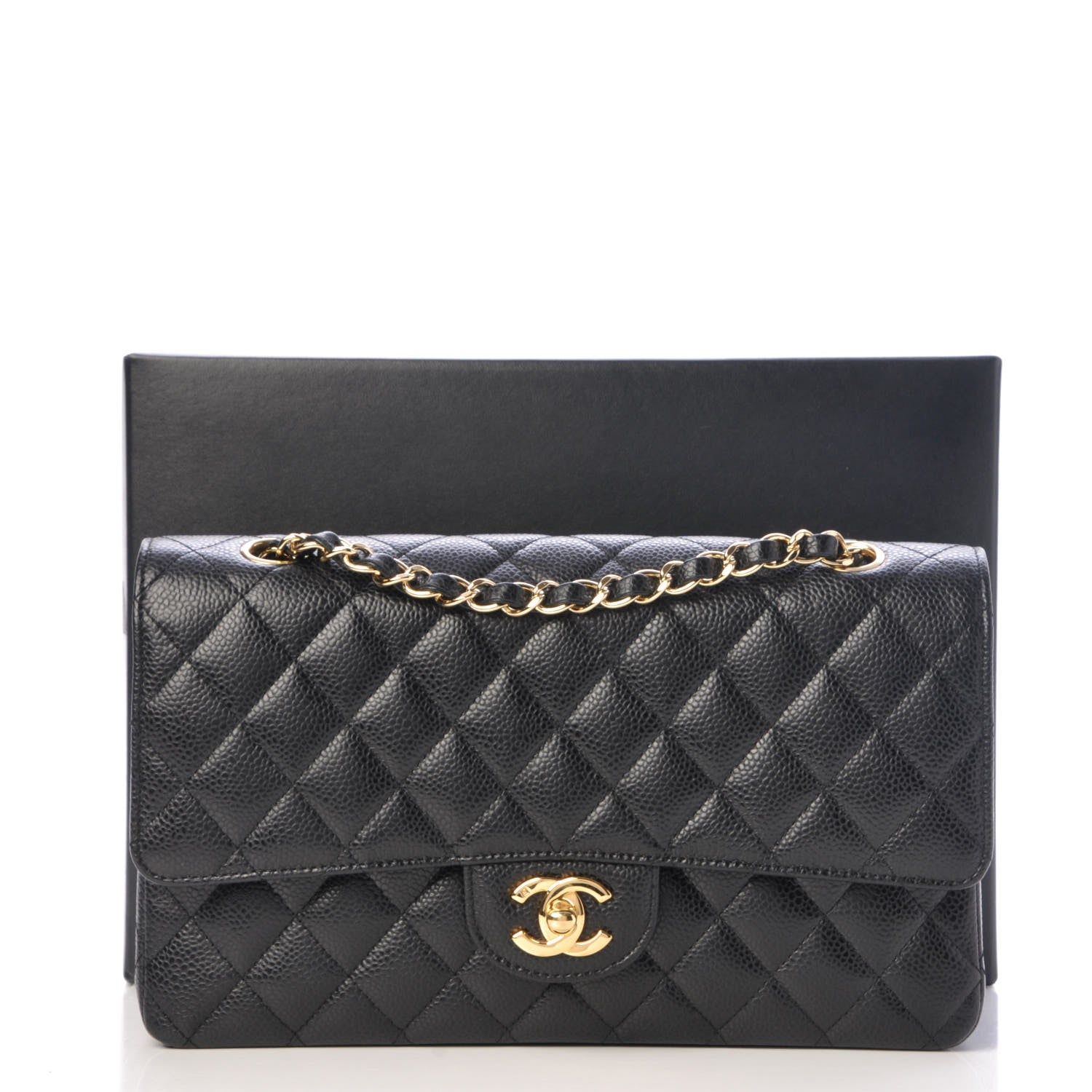 Chanel Caviar Quilted Medium Double Flap Black 8 of 8