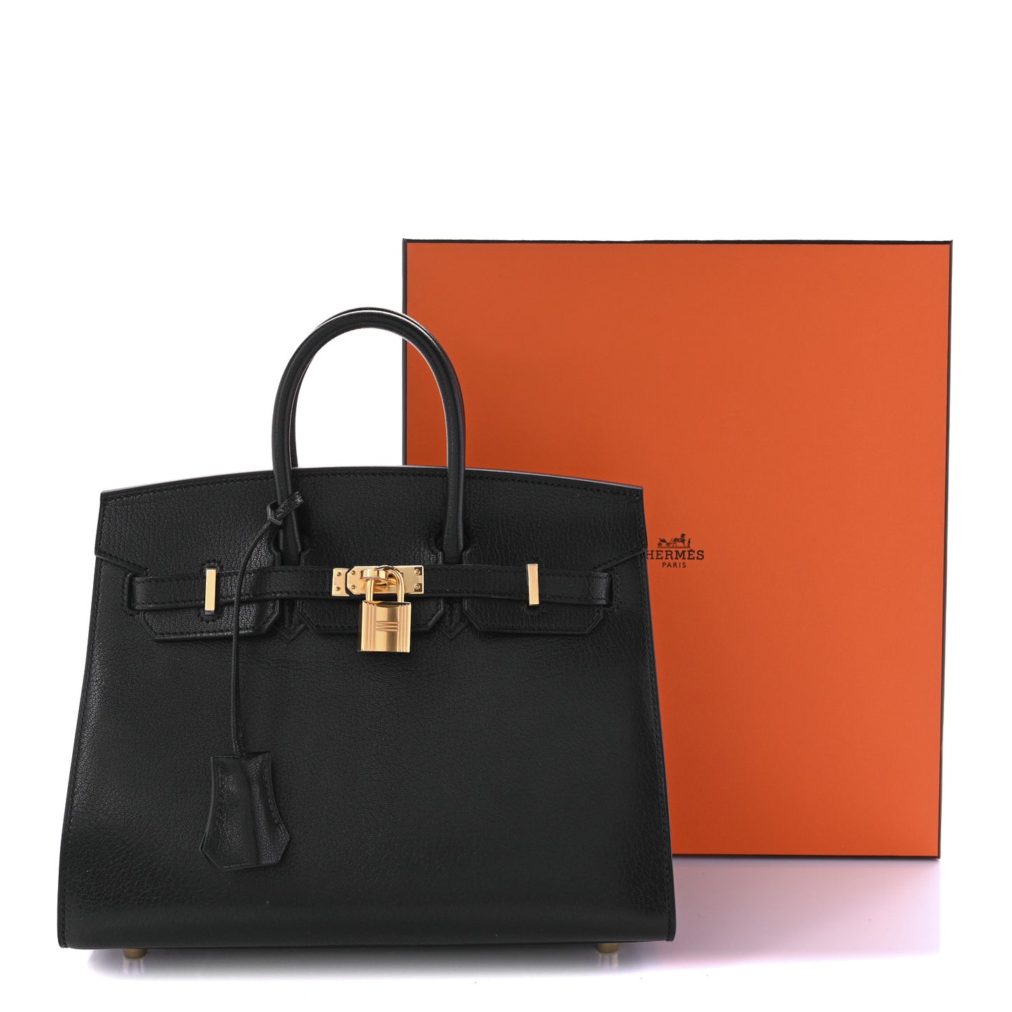 Chevre Chamkila Birkin Sellier 25 Bambou Black