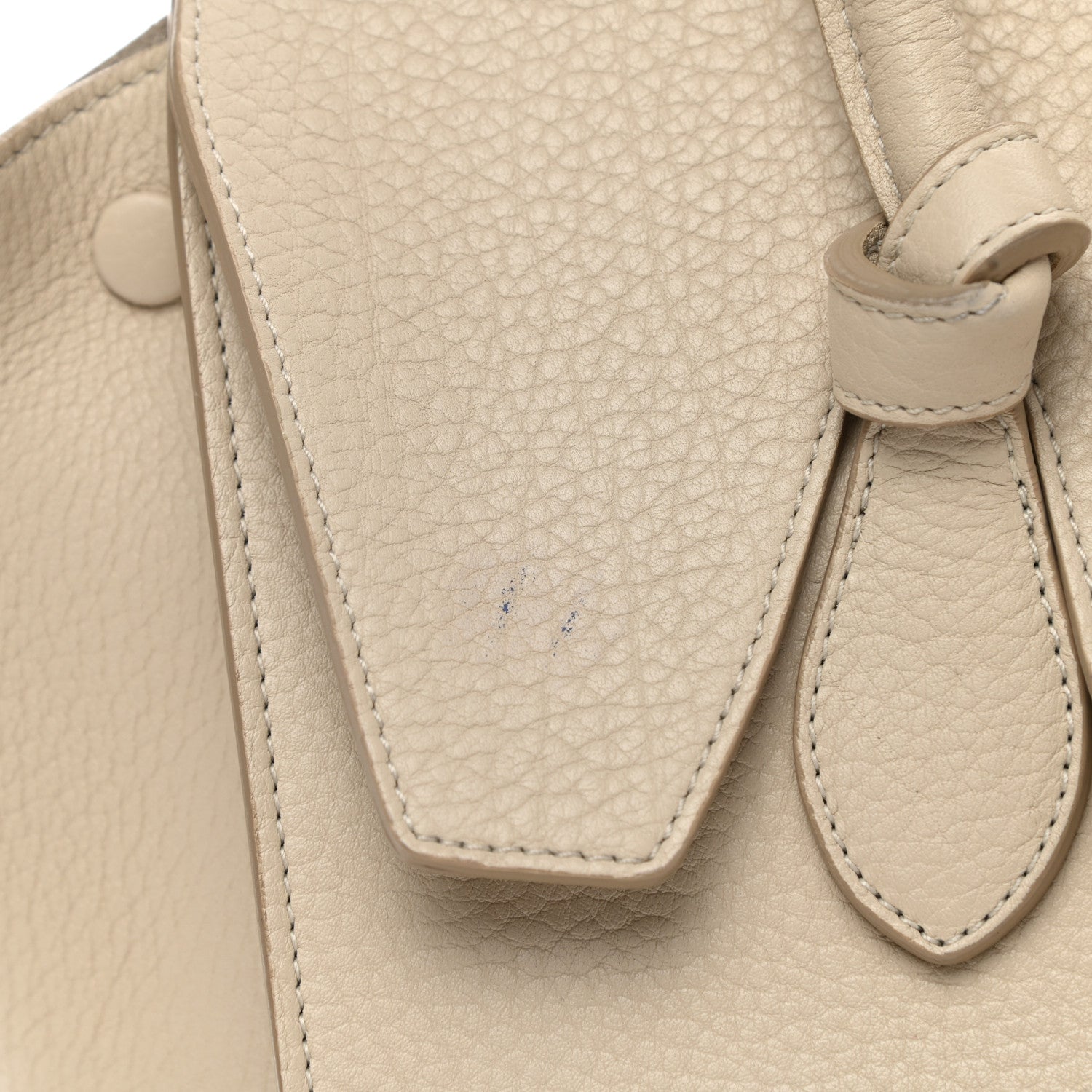 Celine Crisped Calfskin Mini Tie Knot Tote Chalk 12 of 12