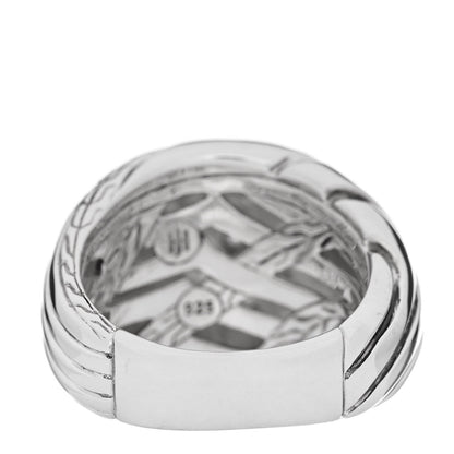 John Hardy Sterling Silver Grey Diamond Lahar Dome Ring 54 7 3 of 7