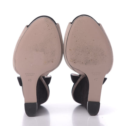 Gucci Suede Platform Ankle Strap Wedge 40 Pink Black 6 of 9