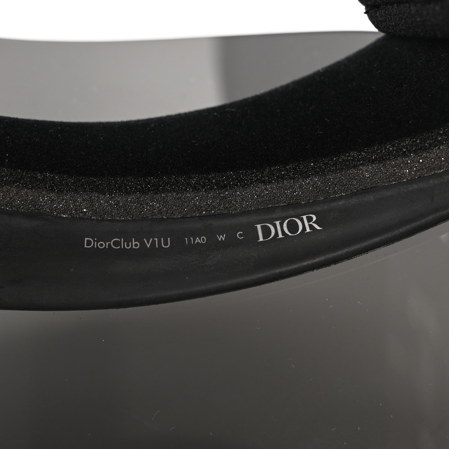 Mirrored DiorClubV1U Sun Visor Black