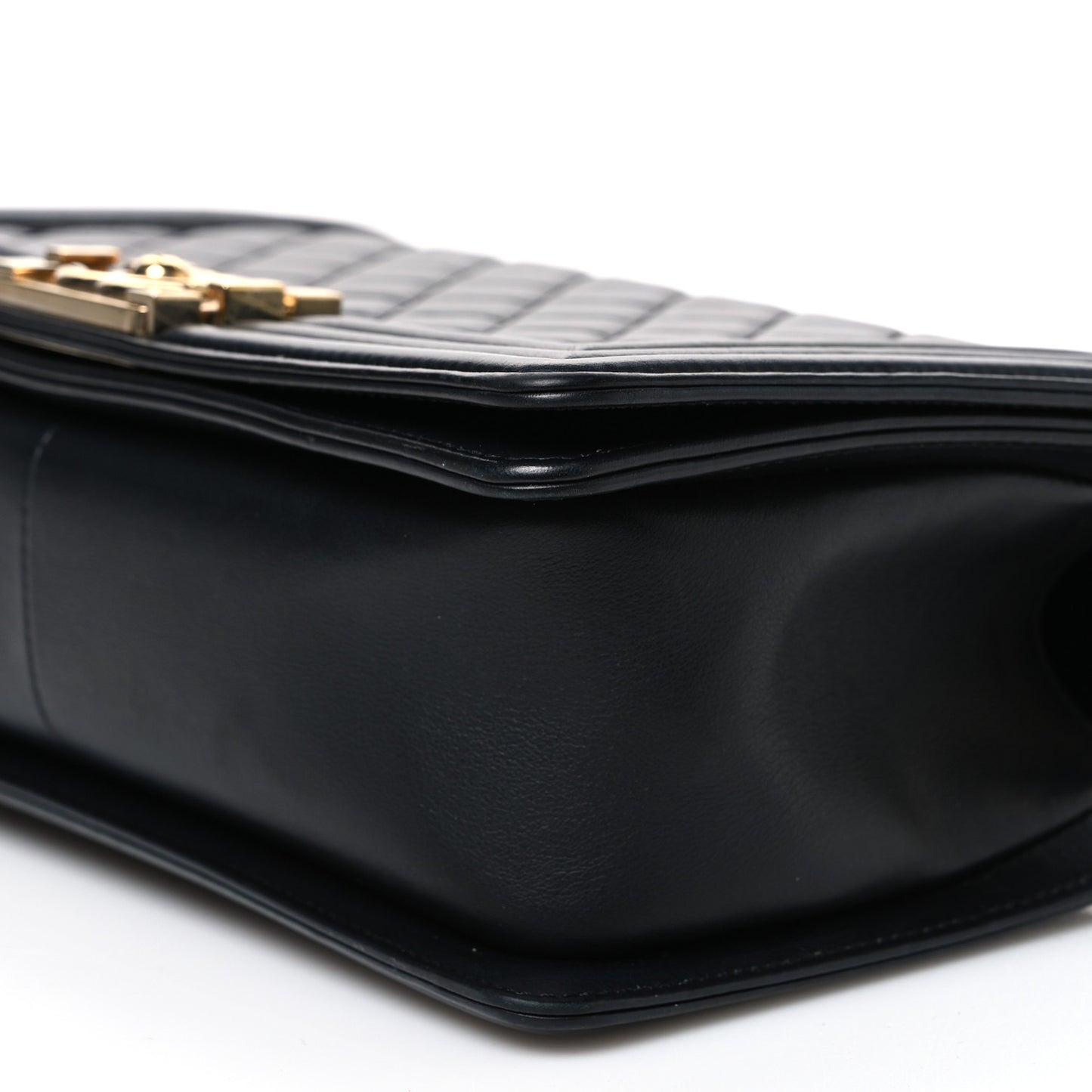 Lambskin Quilted Medium Boy Flap Black