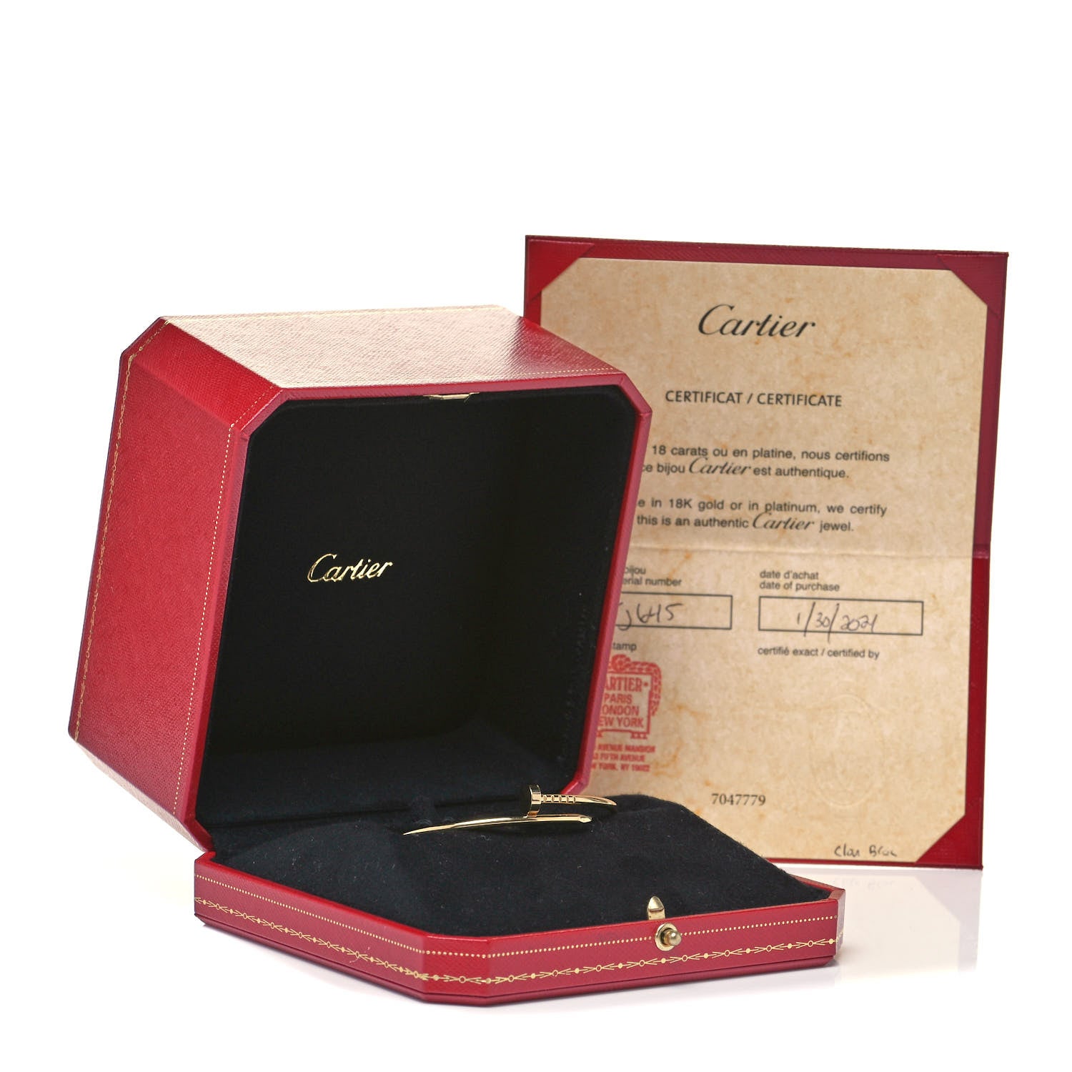 Cartier 18K Yellow Gold Small Juste Un Clou Bracelet 16 5 of 5