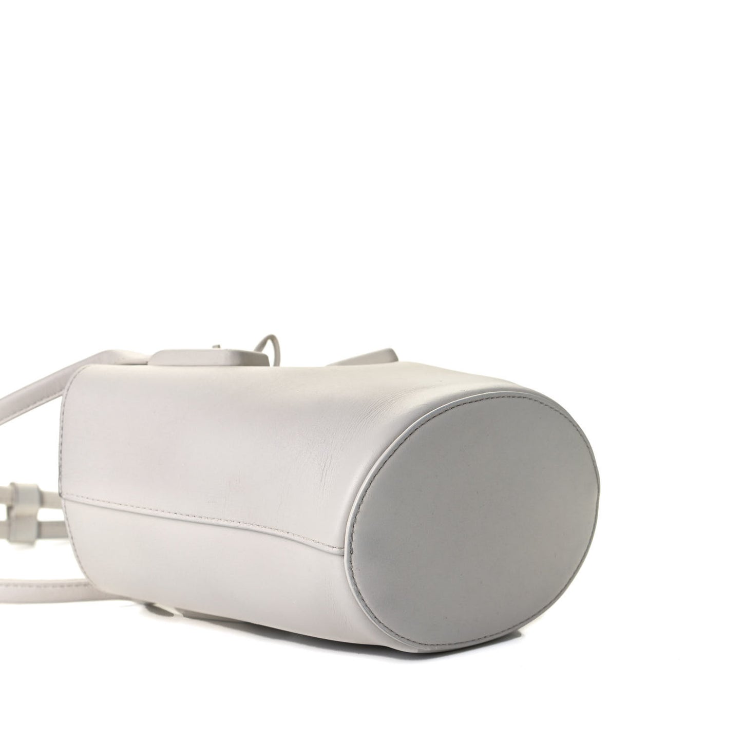 Calfskin Small Basket Tote White