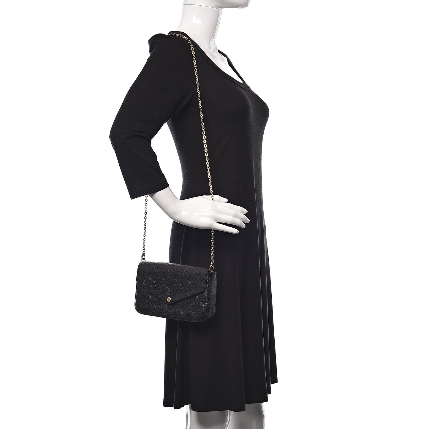 Empreinte Pochette Felicie Chain Wallet Black
