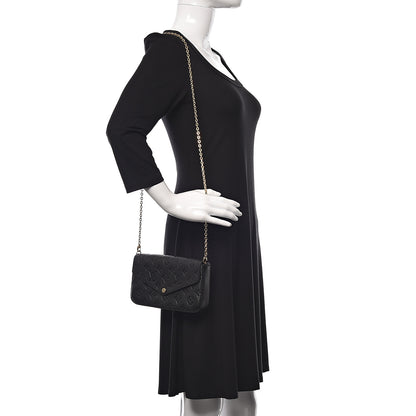 Louis Vuitton Empreinte Pochette Felicie Chain Wallet Black 2 of 12