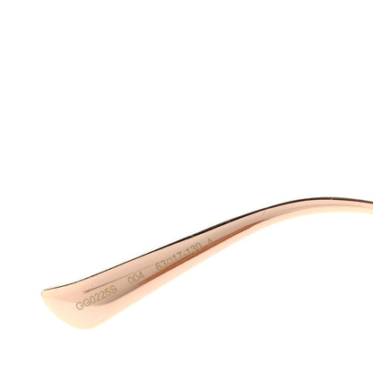 Gucci Metal Oversized Round Frame GG0225S Sunglasses Gold 5 of 6