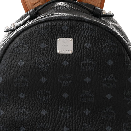 MCM Visetos Medium Stark Backpack Black Cognac 8 of 10
