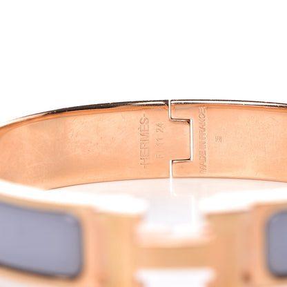Hermes Enamel Narrow Clic Clac H Bracelet PM Gris Orage 4 of 5