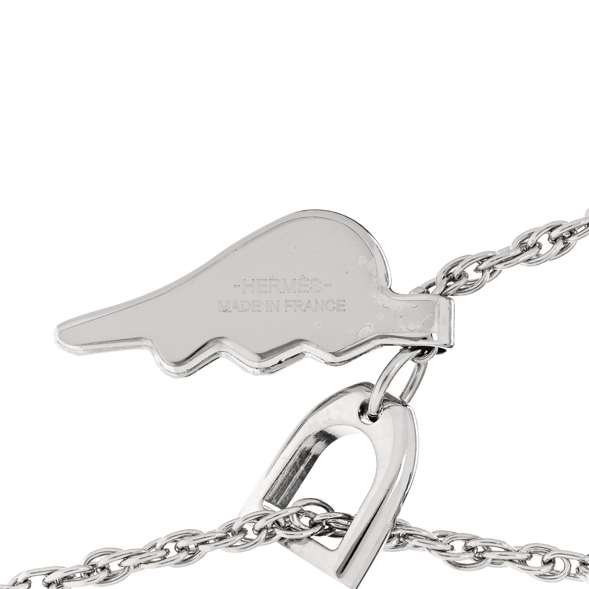 Palladium Buffalo Horn Lacquered Bon Voyage Necklace Black Dore