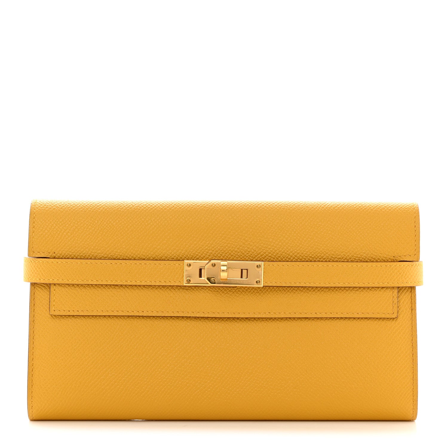 Hermes Epsom Kelly Longue Wallet Jaune Ambre 1 of 8