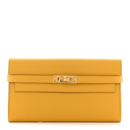 Hermes Epsom Kelly Longue Wallet Jaune Ambre 1 of 8