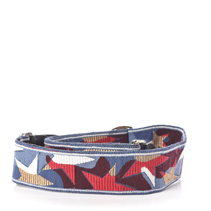 Valentino Garavani Canvas Camustars Embroidered Rockstud Guitar Strap Multicolor 2 of 3