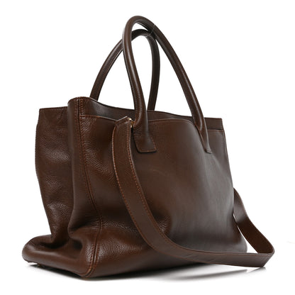 Chanel Calfskin Cerf Executive Shopper Tote Brown 3 of 11