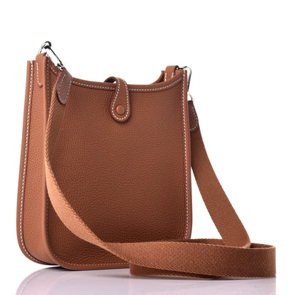 Hermes Taurillon Clemence Evelyne TPM Gold 3 of 9