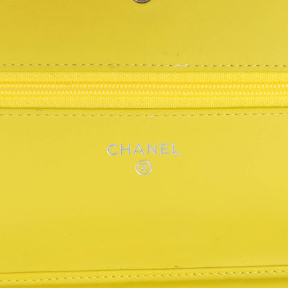 Chanel Caviar Timeless Wallet on Chain WOC Yellow 5 of 8