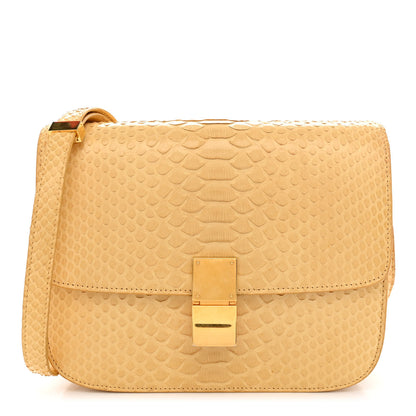 Celine Snakeskin Medium Classic Box Yellow 1 of 12