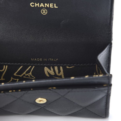 Chanel Lambskin Quilted Flap Card Holder Black 7 of 11