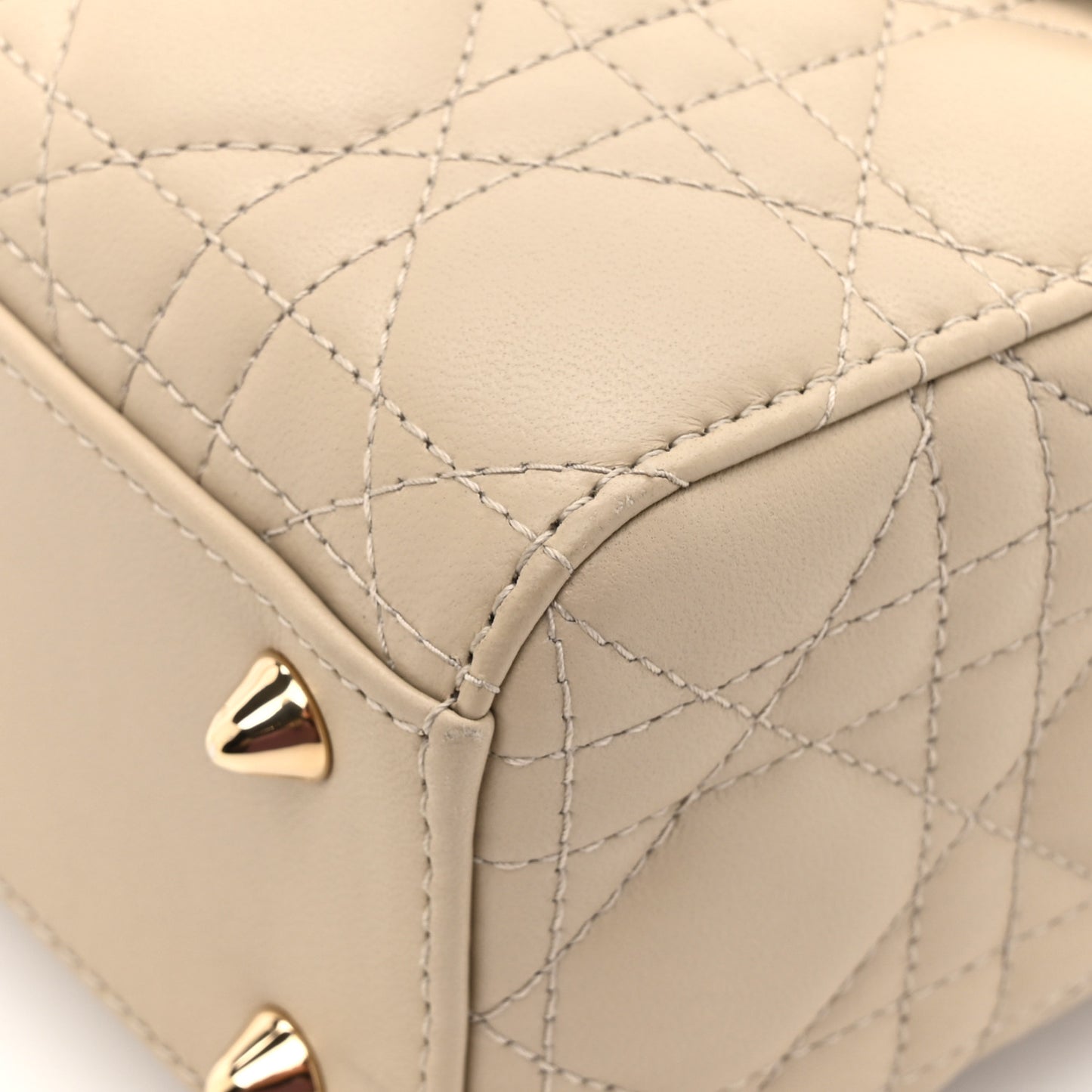 Lambskin Cannage Small My ABCDior Lady Dior Beige