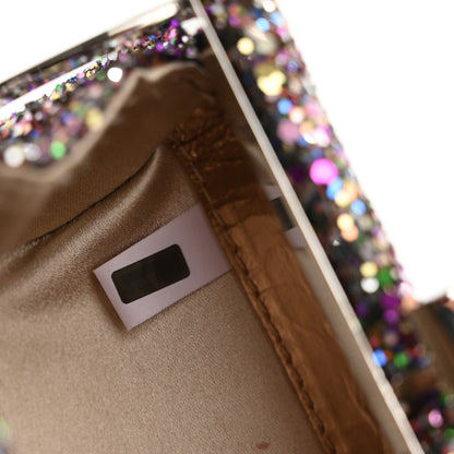 Jimmy Choo Coarse Glitter Kiss Lock Clutch Bubblegum Mix 7 of 12