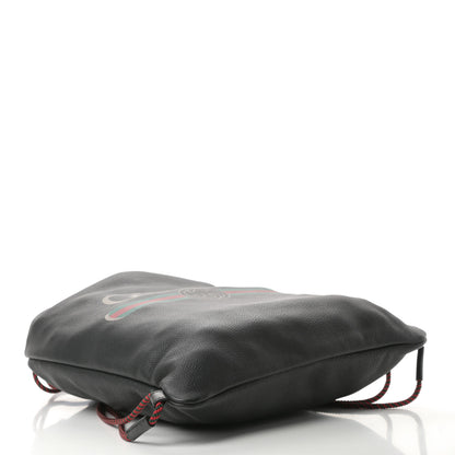 Gucci Calfskin Logo Drawstring Backpack Black 5 of 12