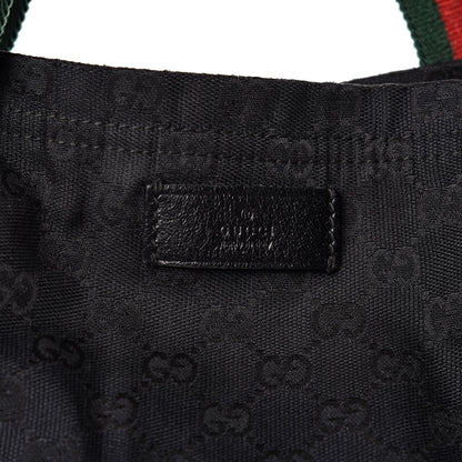 Gucci GG Monogram Medium Web Handle Vertical Tote Black 8 of 10
