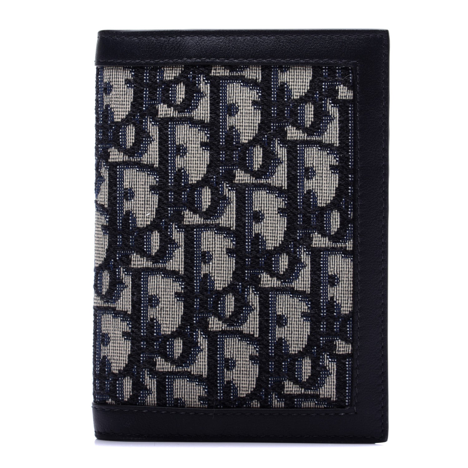 Christian Dior Calfskin Oblique Passport Holder Blue 1 of 9