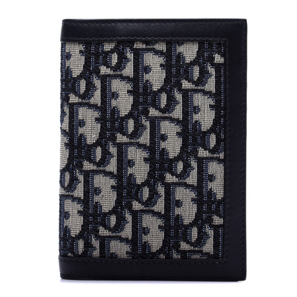 Christian Dior Calfskin Oblique Passport Holder Blue 1 of 9