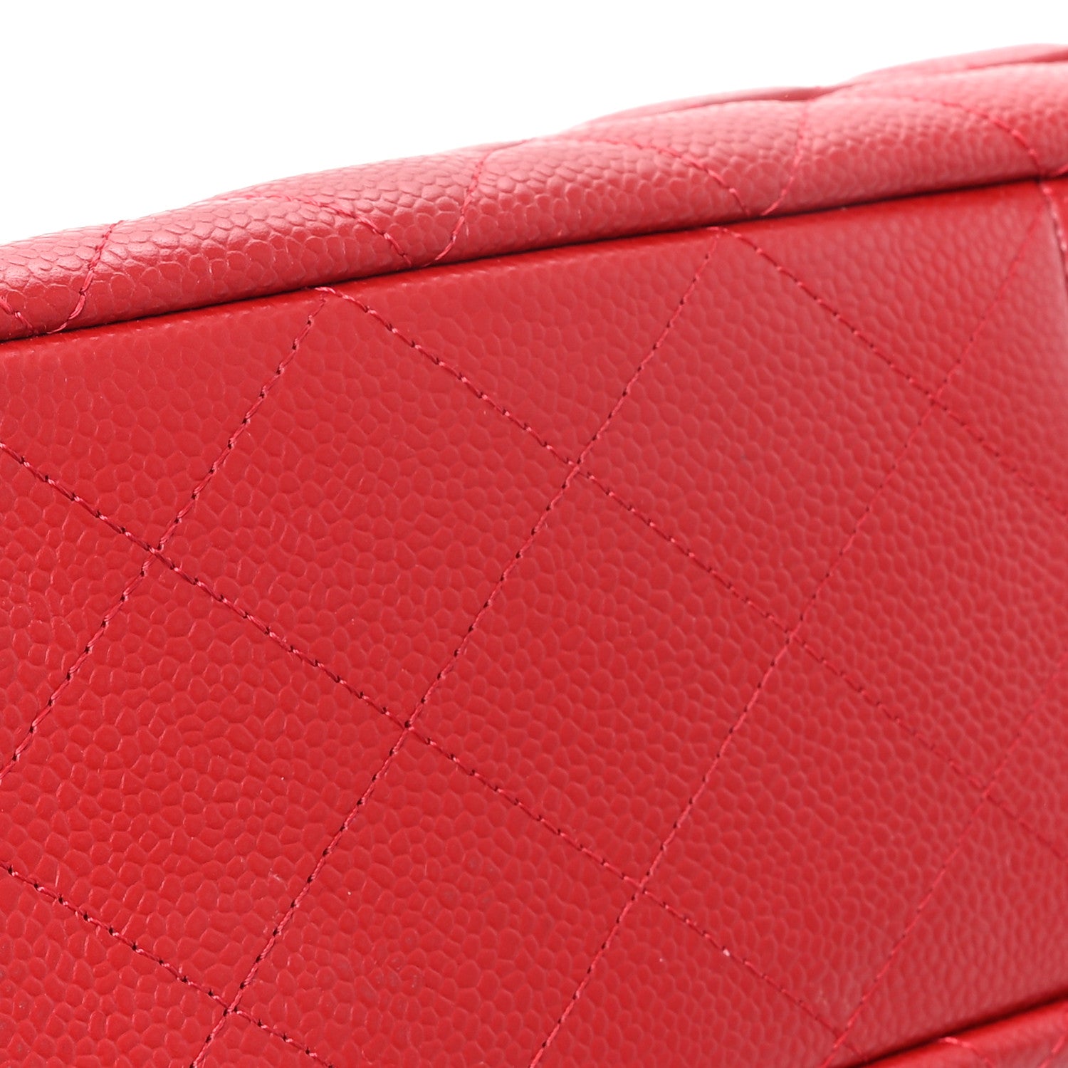 Chanel Caviar Quilted Jumbo Single Flap Red 11 of 11