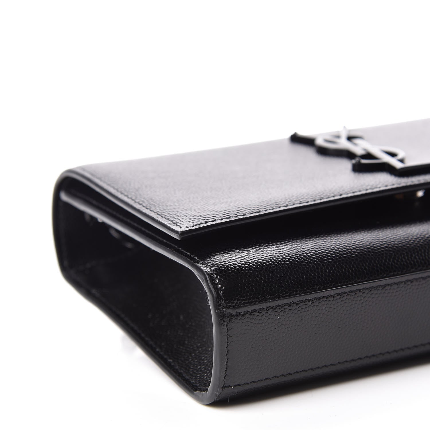 Saint Laurent Grain De Poudre Small Monogram Kate Satchel Black 5 of 10