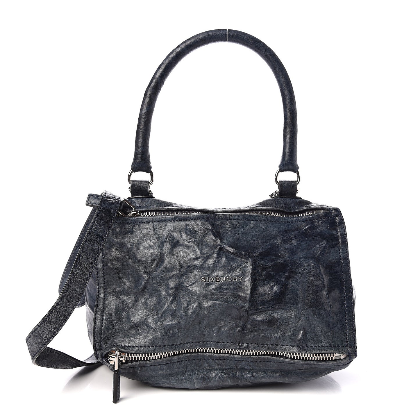 Tumbled Sheepskin Small Pandora Navy