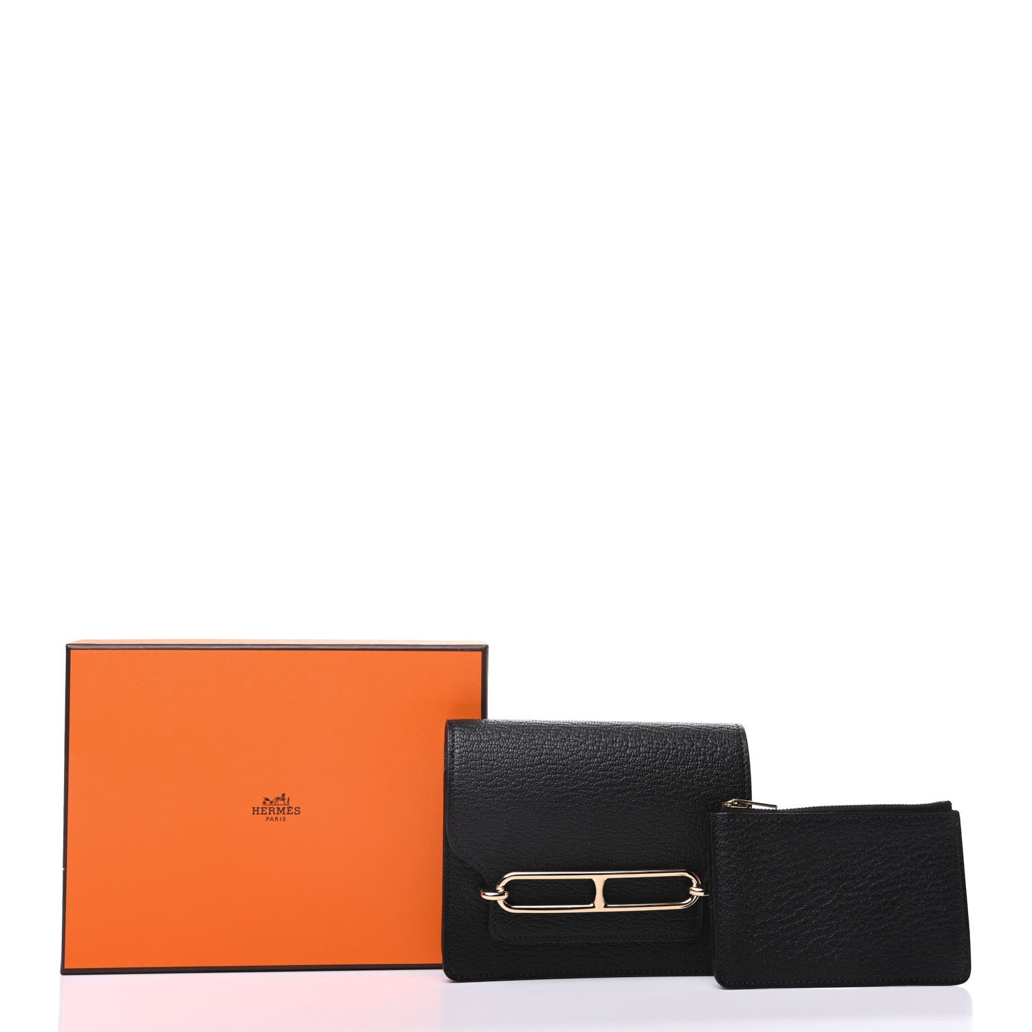 Hermes Chevre Mysore Roulis Slim Wallet Black 10 of 10
