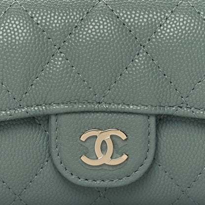Chanel Caviar Quilted Classic 4 Key Holder Wallet Light Green 9 of 10