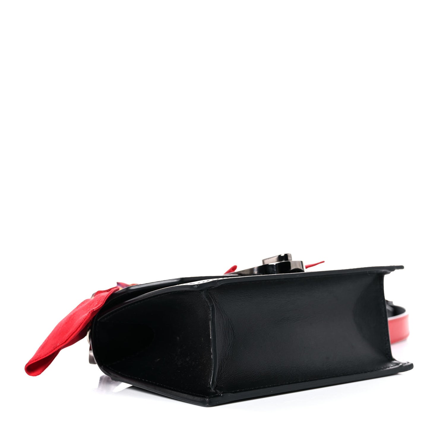 Grained Calfskin Mini Elisa Top Handle Bag Black