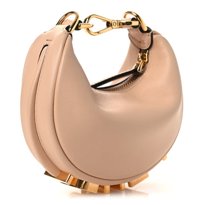 Fendi Vitello Grace Matte Nano Fendigraphy Hobo Charm Light Rose 3 of 10