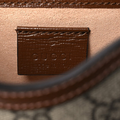 Gucci GG Supreme Monogram Mini Horsebit 1955 Crossbody Bag Beige Brown Sugar 6 of 11