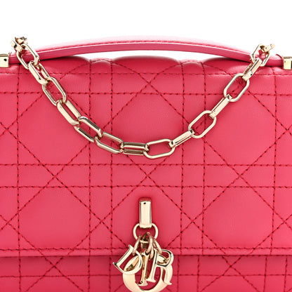 Christian Dior Lambskin Cannage Mini My Dior Bag Passion Pink 8 of 11