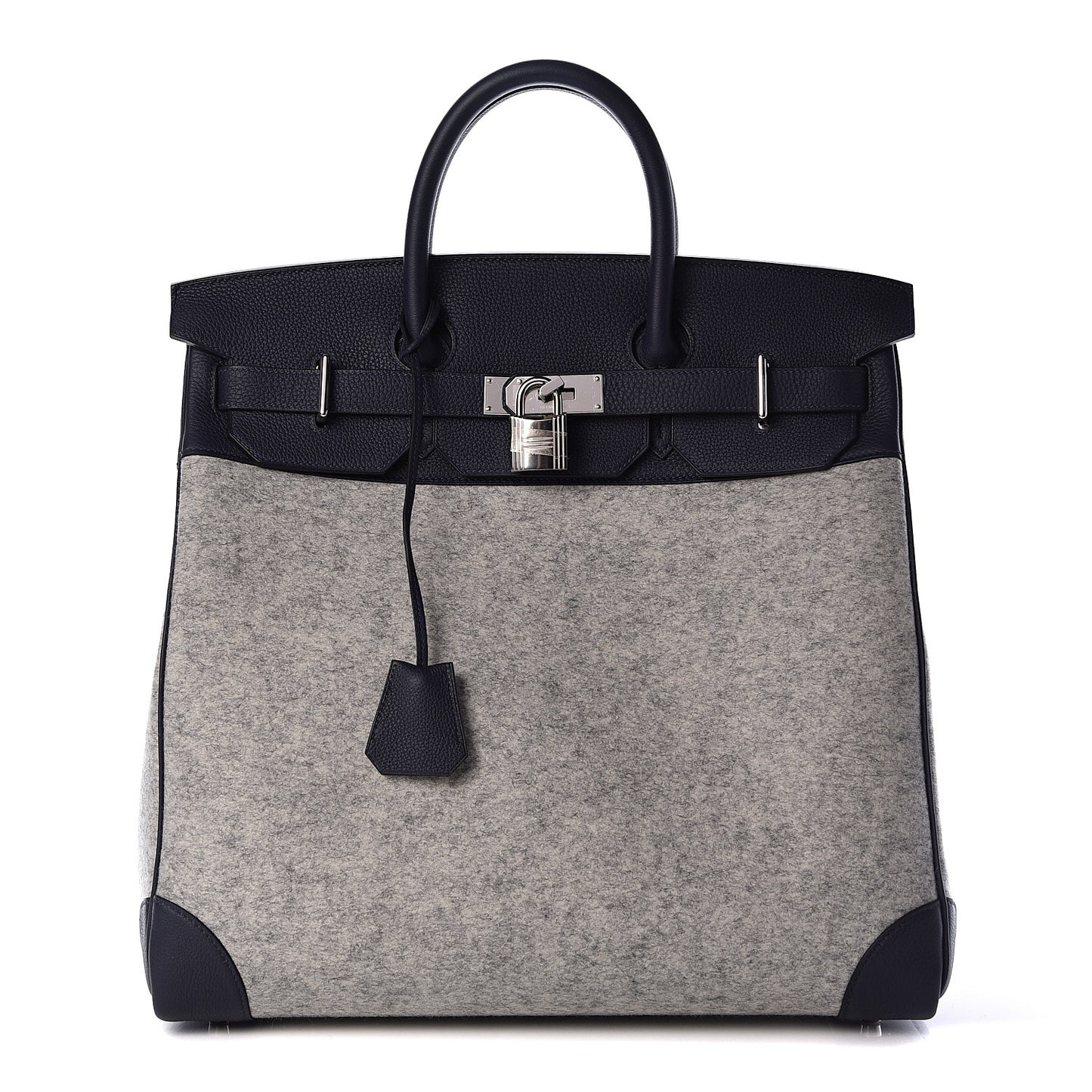Togo Todoo Feutre HAC Birkin 40 Gris Clair Bleu Nuit