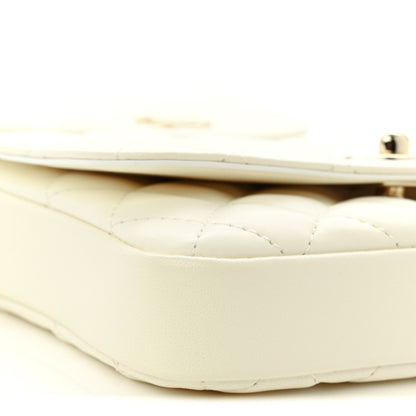 Chanel Lambskin Quilted Side Packs White 10 of 12