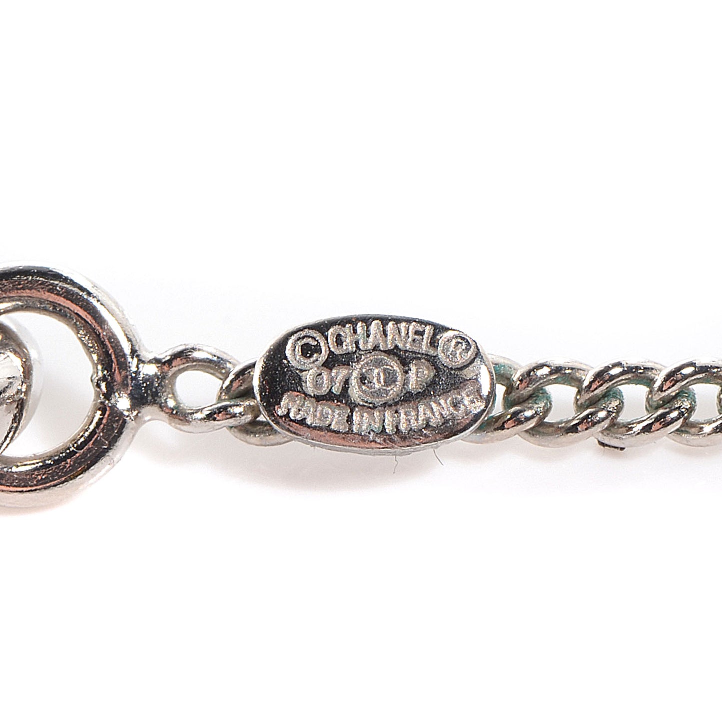 Crystal CC Camellia Necklace Silver
