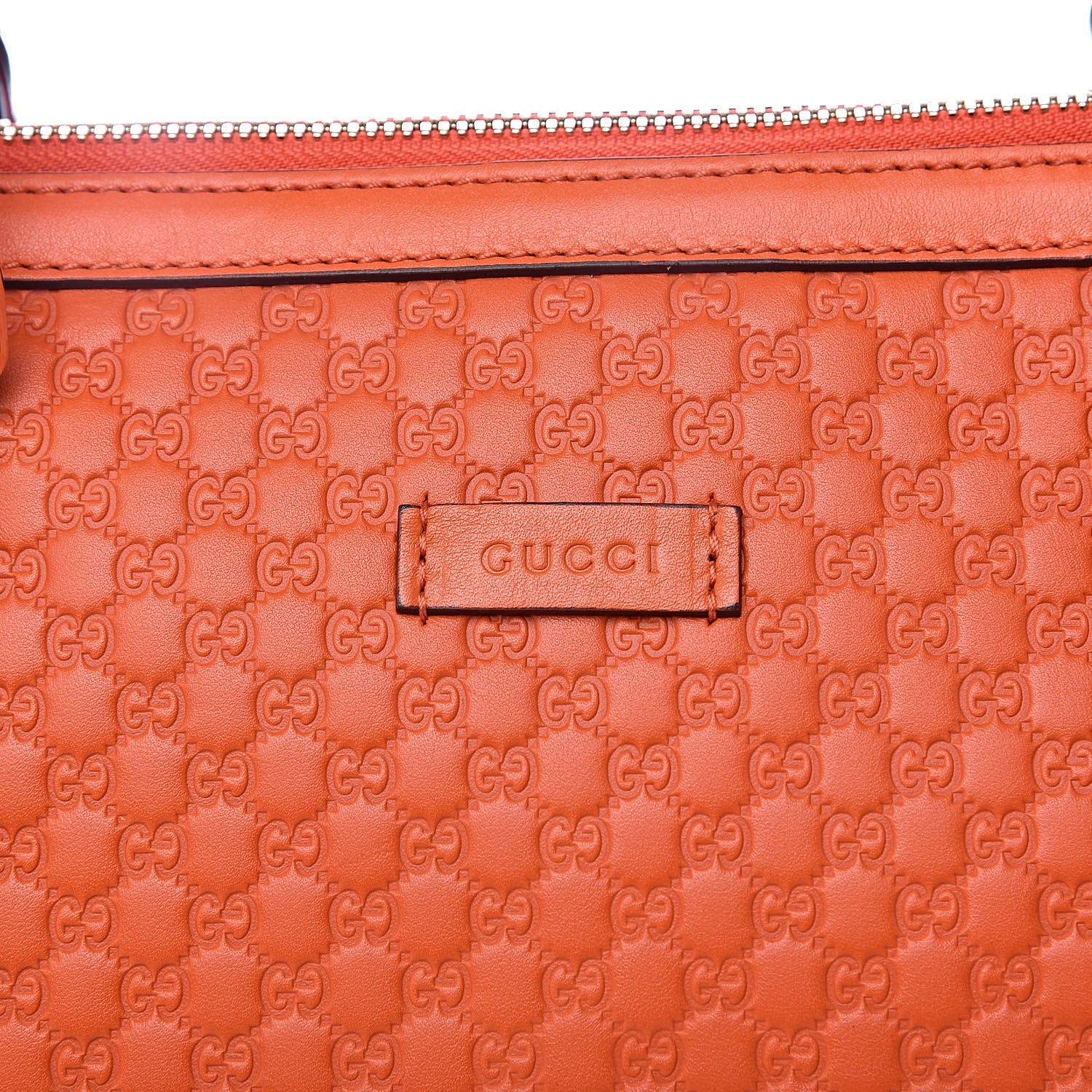 Gucci Soft Microguccissima Small Zippered Satchel Sun Orange 10 of 10
