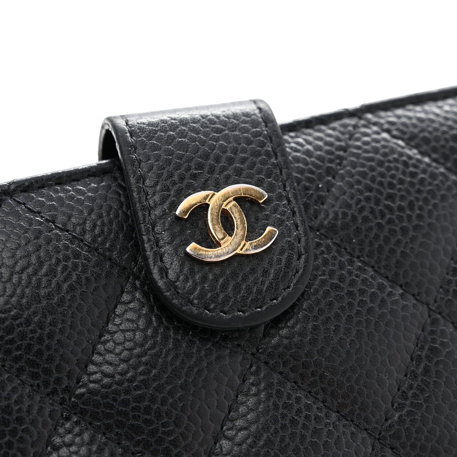 Chanel Caviar Quilted CC French Wallet Black 10 of 11