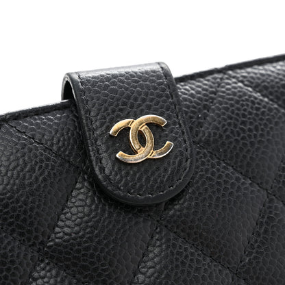 Chanel Caviar Quilted CC French Wallet Black 10 of 11