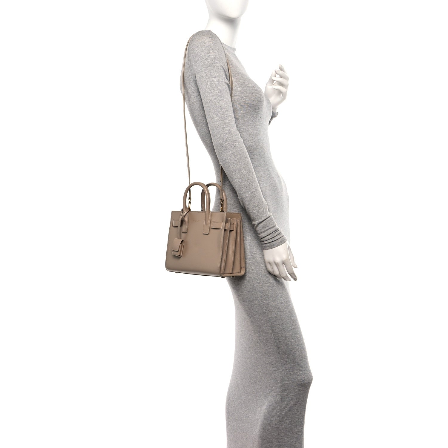 Saint Laurent Calfskin Nano Sac De Jour Beige 2 of 10