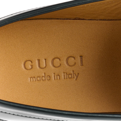 Gucci Calfskin Mens Interlocking G Millennial Ribot Loafers 7 Black 7 of 9