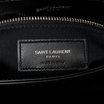 Saint Laurent Calfskin Y Quilted Monogram Toy Loulou Crossbody Bag Black 7 of 11